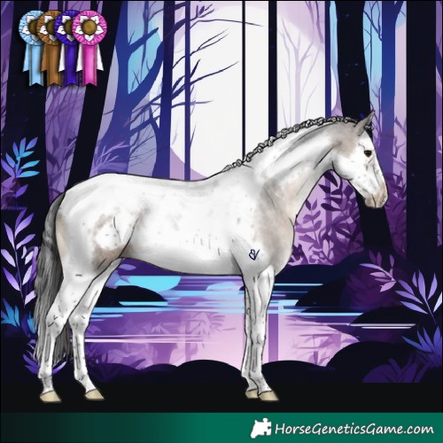 Horse Color:Brown Dun Splash Tobiano Frame 