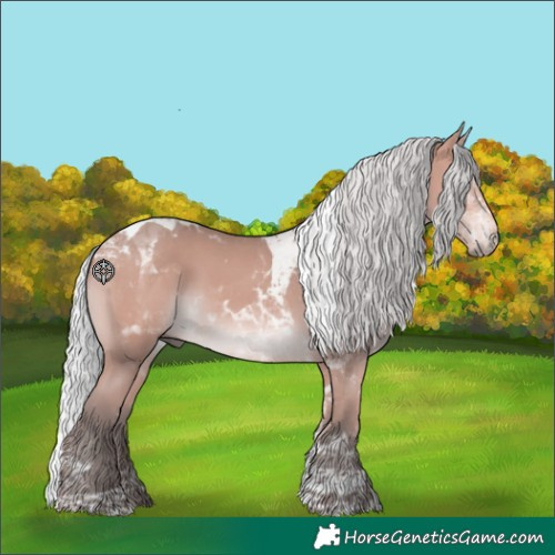 Horse Color:Platinum Silver Bay Tobiano 