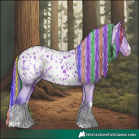 Horse Color:Painted Watercolor White Spotted Bay Appaloosa