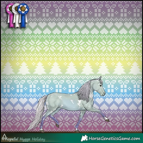 Horse Color:Watercolor White Spotted Silver Bay 