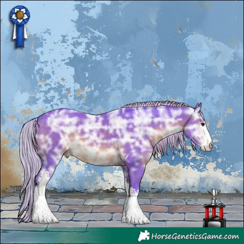 Horse Color:Watercolor Silver Brown Ice Sabino 