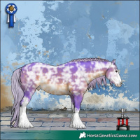 Horse Color:Watercolor Silver Brown Ice Sabino 
