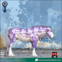 Horse Color:Watercolor Silver Brown Ice Sabino 