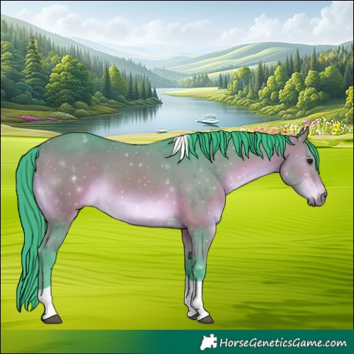 Horse Color:Watercolor Bay Tobiano 
