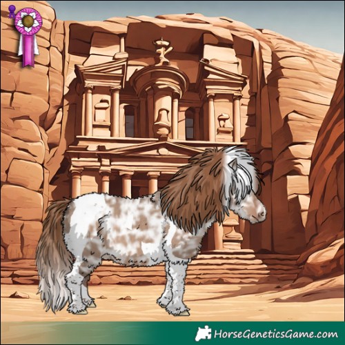 Horse Color:Liver Red Dun Ice Tobiano 