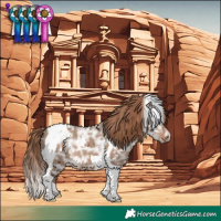 Horse Color:Liver Red Dun Ice Tobiano 