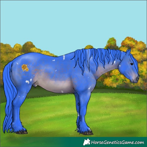 Horse Color:Watercolor White Spotted Brown 