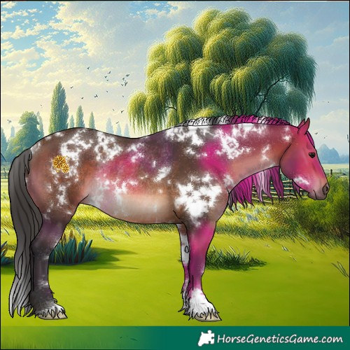 Horse Color:White Spotted Brown Rabicano 