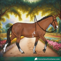 Horse Color:Bay Sabino Rabicano  and Bay Sabino Rabicano 