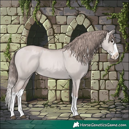 Horse Color:Platinum Grullo Pearl Splash