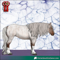 Horse Color:Silver Brown Roan Dun Mushroom Tobiano 