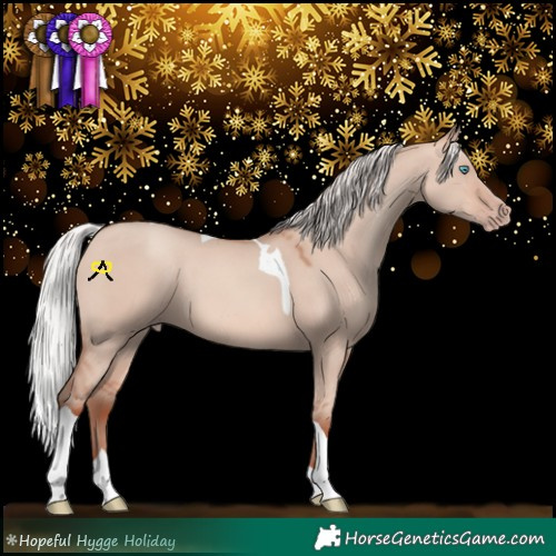 Horse Color:Silver Sable Champagne Dun Mushroom Tobiano 