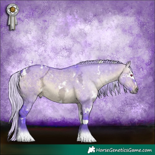 Horse Color:Watercolor White Spotted Silver Brown Chinchilla Ice Dun Tobiano 