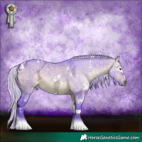 Horse Color:Watercolor White Spotted Silver Brown Chinchilla Ice Dun Tobiano 