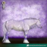 Horse Color:Watercolor White Spotted Silver Brown Chinchilla Ice Dun Tobiano 
