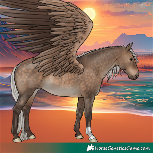 Horse Color:Silver Brown Dun Rabicano 