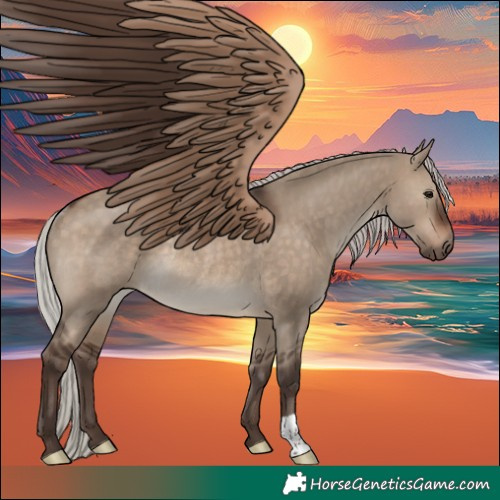 Horse Color:Silver Brown Dun Rabicano 