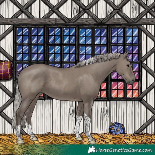 Horse Color:Silver Grullo Tobiano Rabicano