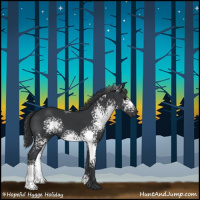 Horse Color:White Spotted Black