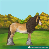 Horse Color:Amber Cream Champagne Mushroom Tobiano 