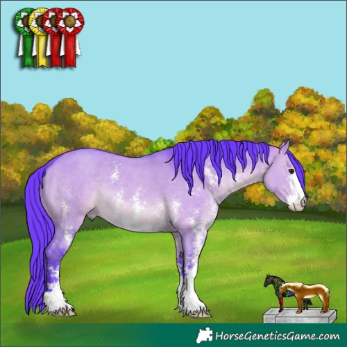 Horse Color:Watercolor Brown Dun Sabino 