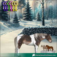 Horse Color:Liver Chestnut Mushroom Tobiano 