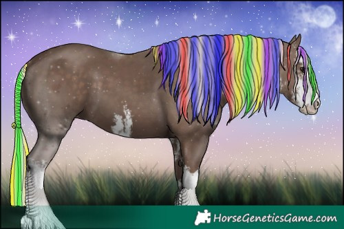 Horse Color:Painted White Spotted Silver Black 