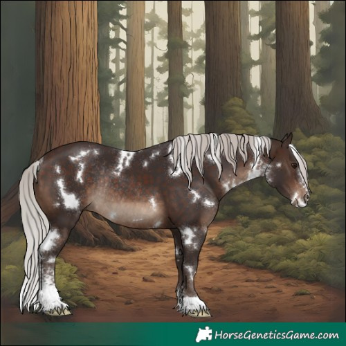 Horse Color:White Spotted Silver Brown Sabino Rabicano 
