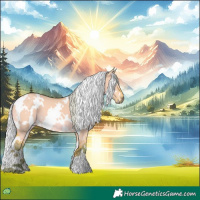 Horse Color:Watercolor White Spotted Silver Bay Dun 