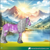 Horse Color:Watercolor White Spotted Silver Bay 