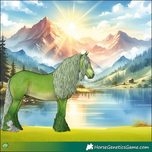 Horse Color:Gray Watercolor Silver Bay 