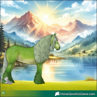 Horse Color:Gray Watercolor Silver Bay