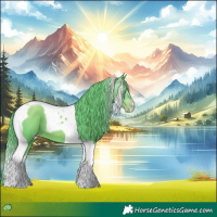 Horse Color:Gray Watercolor Black Pearl Tobiano 