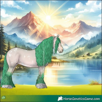 Horse Color:Watercolor White Spotted Bay Dun 