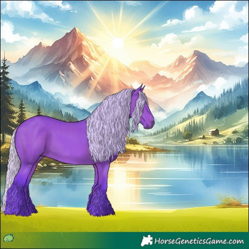 Horse Color:Watercolor Silver Bay