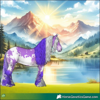 Horse Color:Watercolor White Spotted Bay 