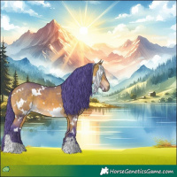 Horse Color:Watercolor White Spotted Bay 