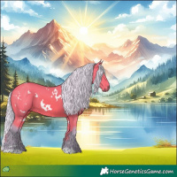 Horse Color:Watercolor White Spotted Silver Bay 