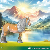 Horse Color:Watercolor White Spotted Silver Bay 