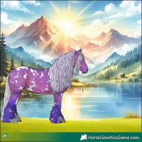 Horse Color:Watercolor White Spotted Silver Bay 