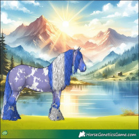Horse Color:Watercolor White Spotted Grullo 