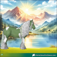 Horse Color:Watercolor Silver Black Tobiano 
