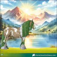 Horse Color:Watercolor White Spotted Grullo Sabino Rabicano 