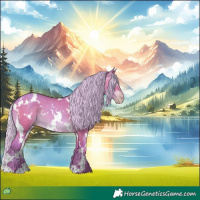 Horse Color:Gray Watercolor White Spotted Silver Amber Champagne 