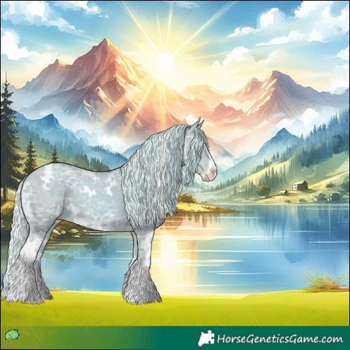 Horse Color:Watercolor White Spotted Silver Classic Champagne Ice Splash 
