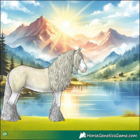 Horse Color:Watercolor Silver Classic Champagne Ice Dun Splash