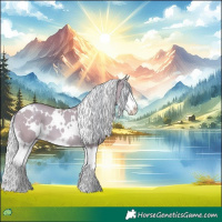 Horse Color:Watercolor White Spotted Silver Classic Champagne Splash 