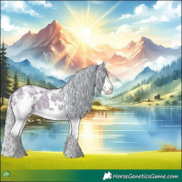 Horse Color:Watercolor White Spotted Silver Bay Ice Splash 