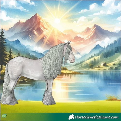 Horse Color:Watercolor Silver Amber Champagne Ice