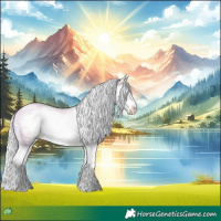 Horse Color:Watercolor Silver Amber Cream Champagne Ice Roan Dun Splash Frame 